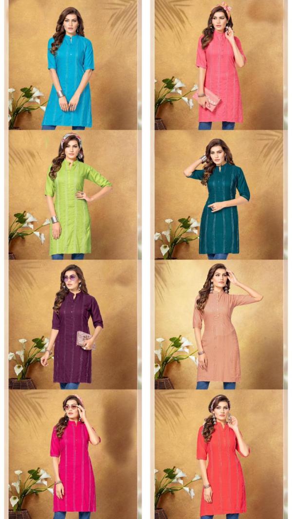 Sukanee Cac Regular Wear Rayon Designer Kurti Collection